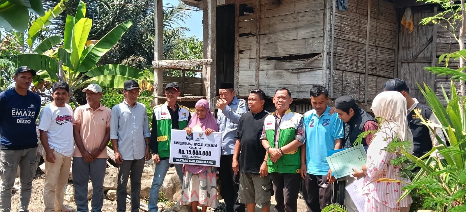 BAZNAS ENREKANG SALURKAN BANTUAN RUMAH LAYAK HUNI, DI DESA MATA ALLO KECAMATAN ALLA ENREKANG