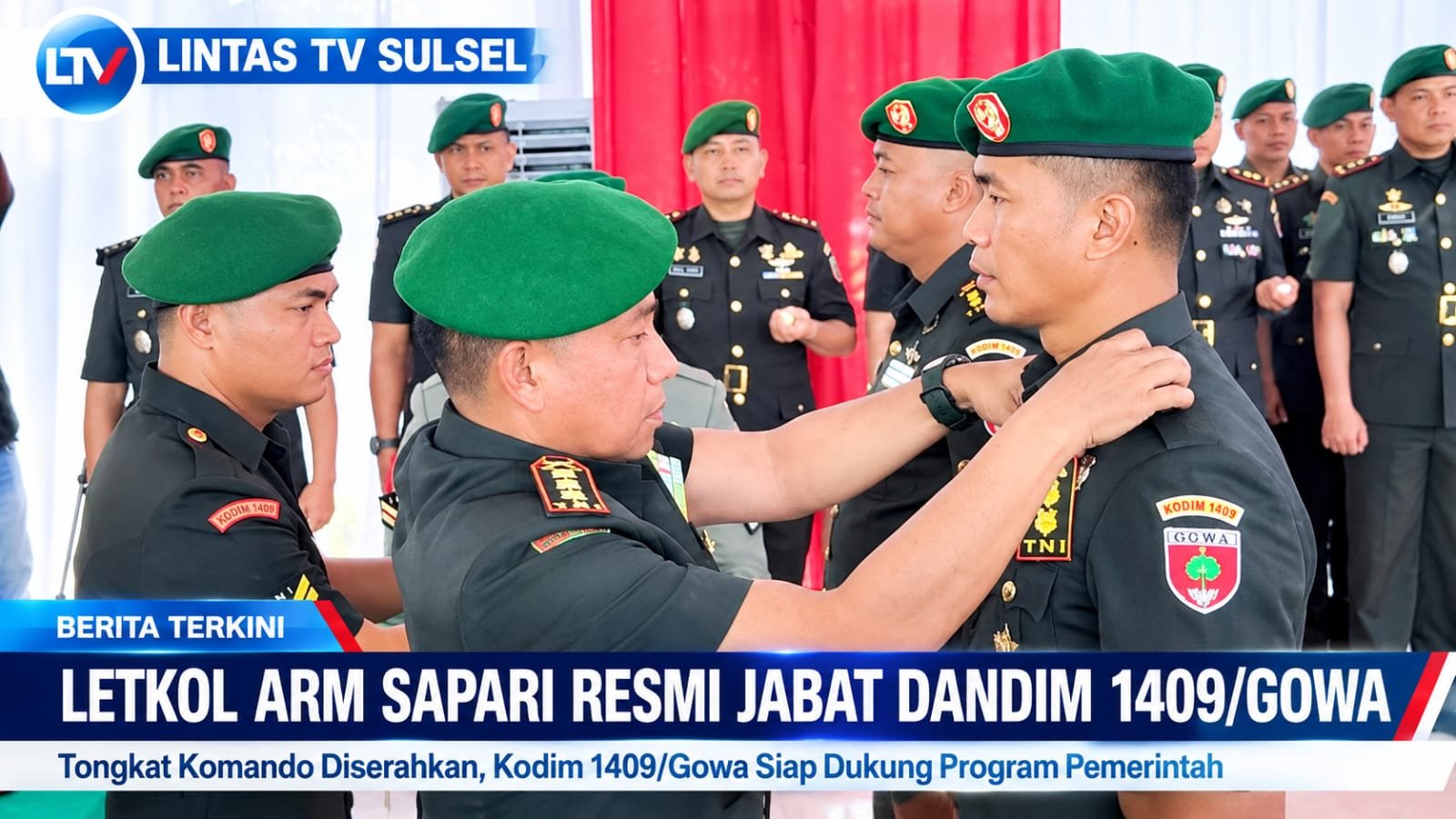 Letkol Arm Sapari Resmi Jabat Dandim 1409/Gowa